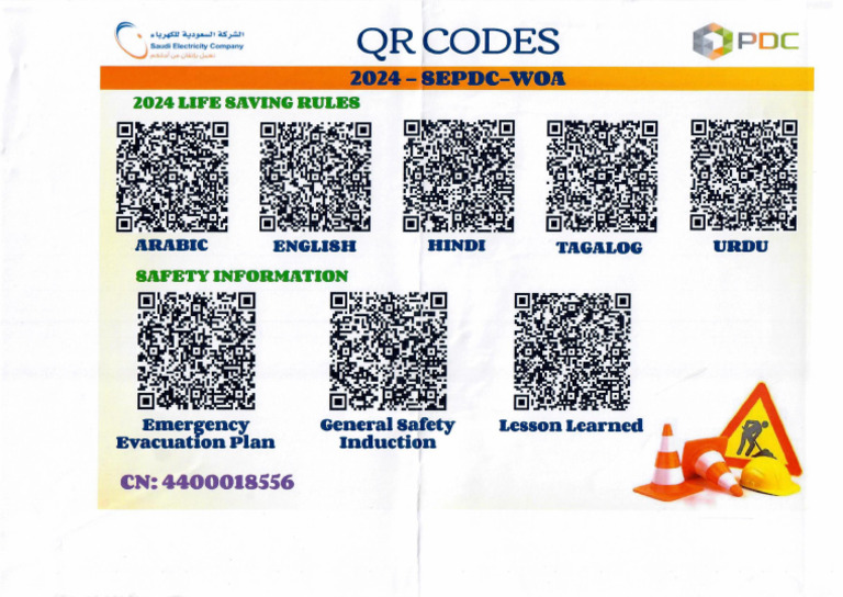 QR Codes - Life Saving Rules and Safety Informatio - 241013 - 165341 | PDF