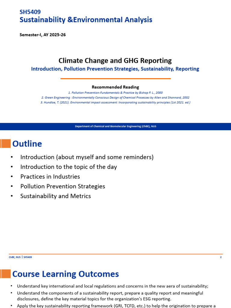 Sustainability & Environmental Analysis Course | PDF | Life Cycle ...