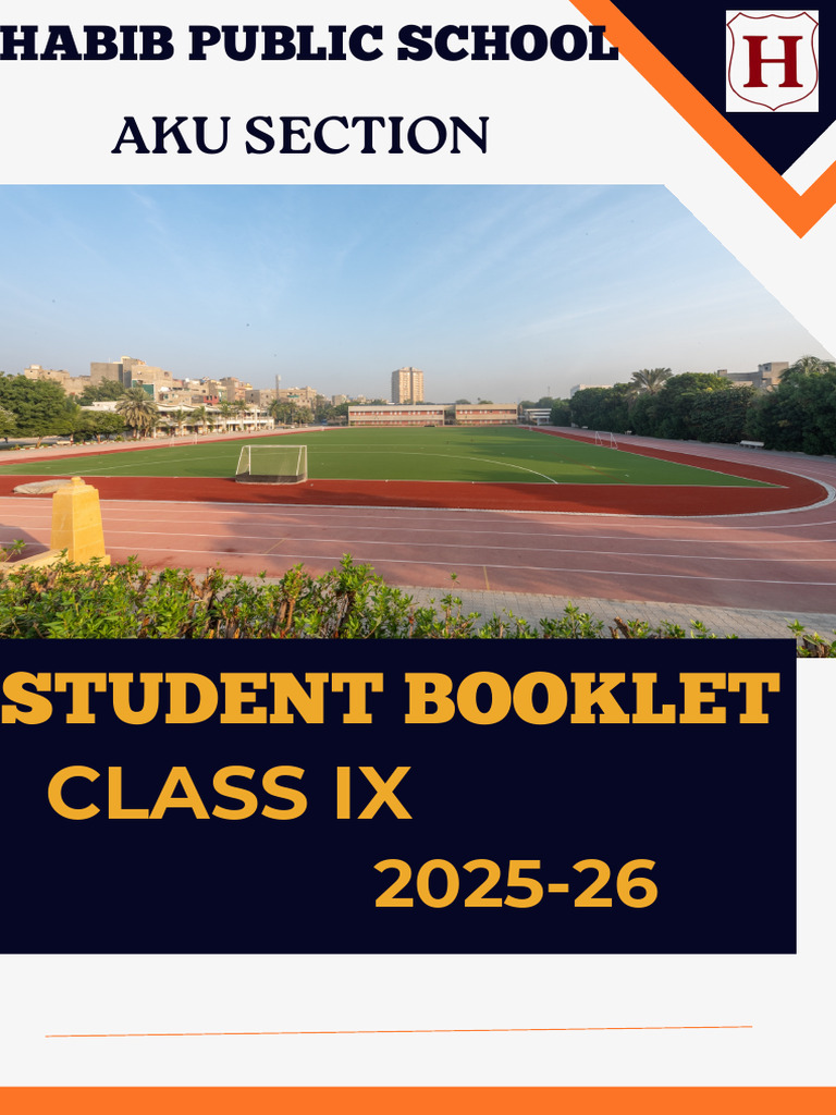 Class IX Student Booklet 2025-26 | PDF | Leadership | Algebra