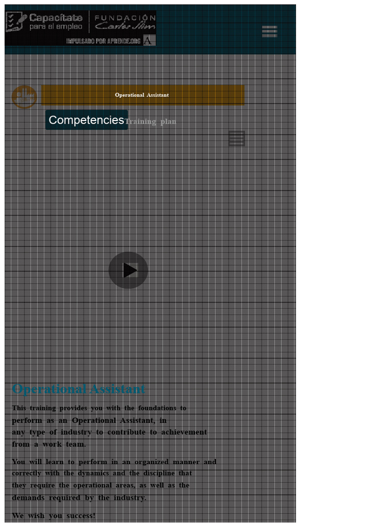 Train Yourself For Employment Course in Operational Assistant | PDF