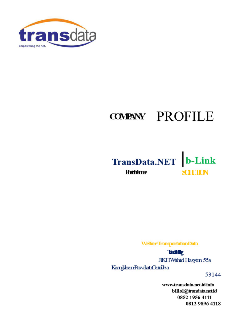 Company Profile PT Transdata Sejahtera 2019 Rev1-Compressed | PDF ...