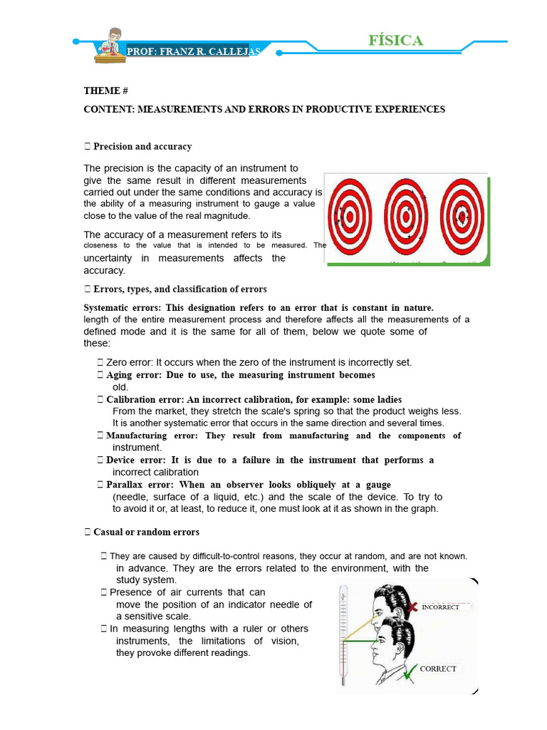 Understanding Measurement Errors in Physics | PDF | Accuracy And ...