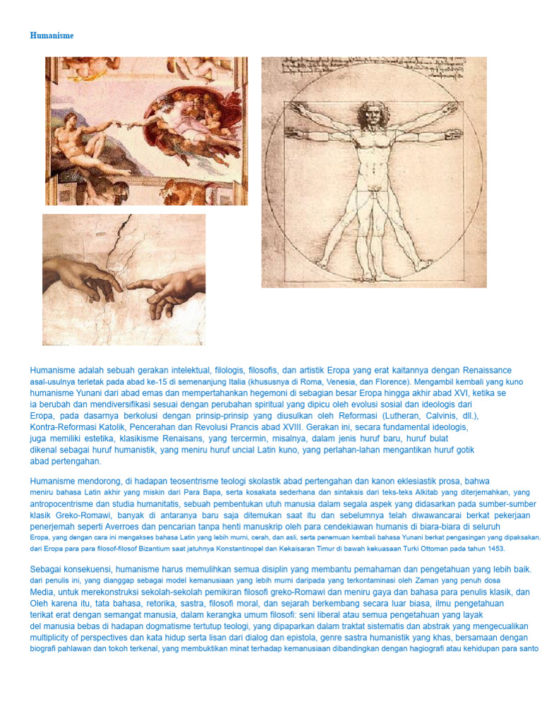 Sejarah dan Pengaruh Humanisme Eropa | PDF