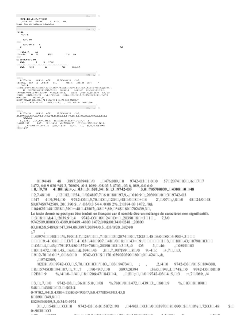 Erreur de traduction : texte non valide | PDF