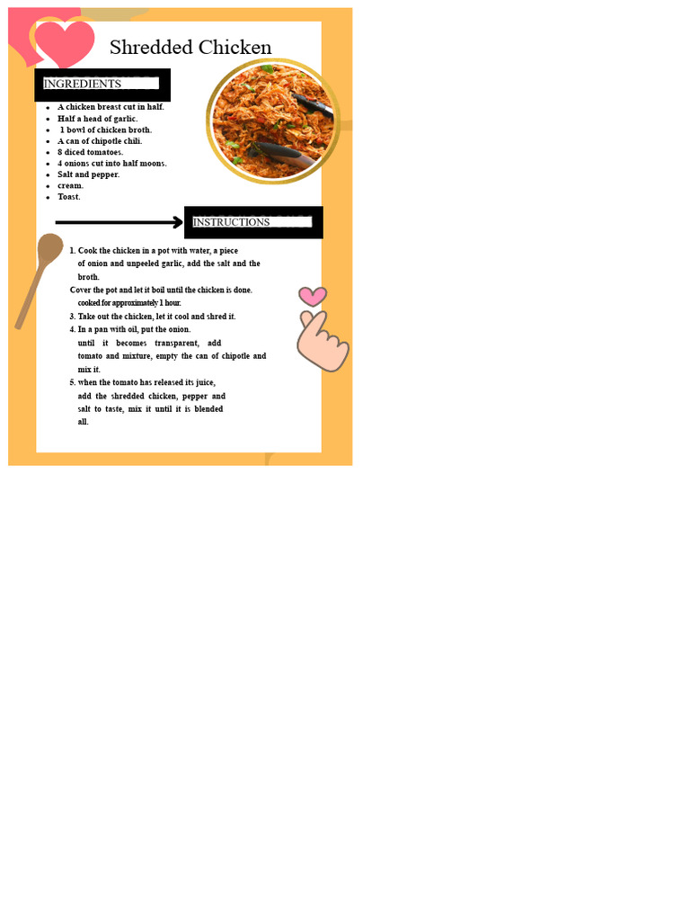 Shredded Chicken | PDF