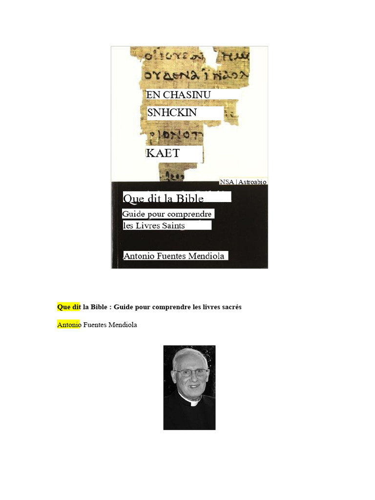 Comprendre la Bible : Guide essentiel | PDF | Bible | Dieu
