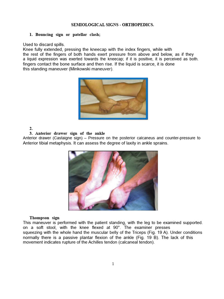 Orthopedic Signs: Diagnosis Techniques | PDF | Knee | Anatomical Terms ...