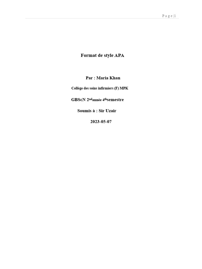 Guide Complet du Style APA | PDF | Style APA | Internet