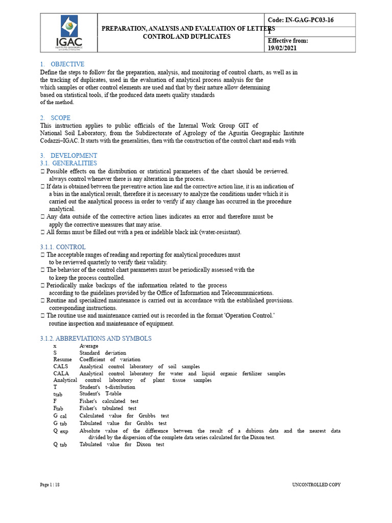Control Chart Preparation and Analysis Guide | PDF | Statistics ...