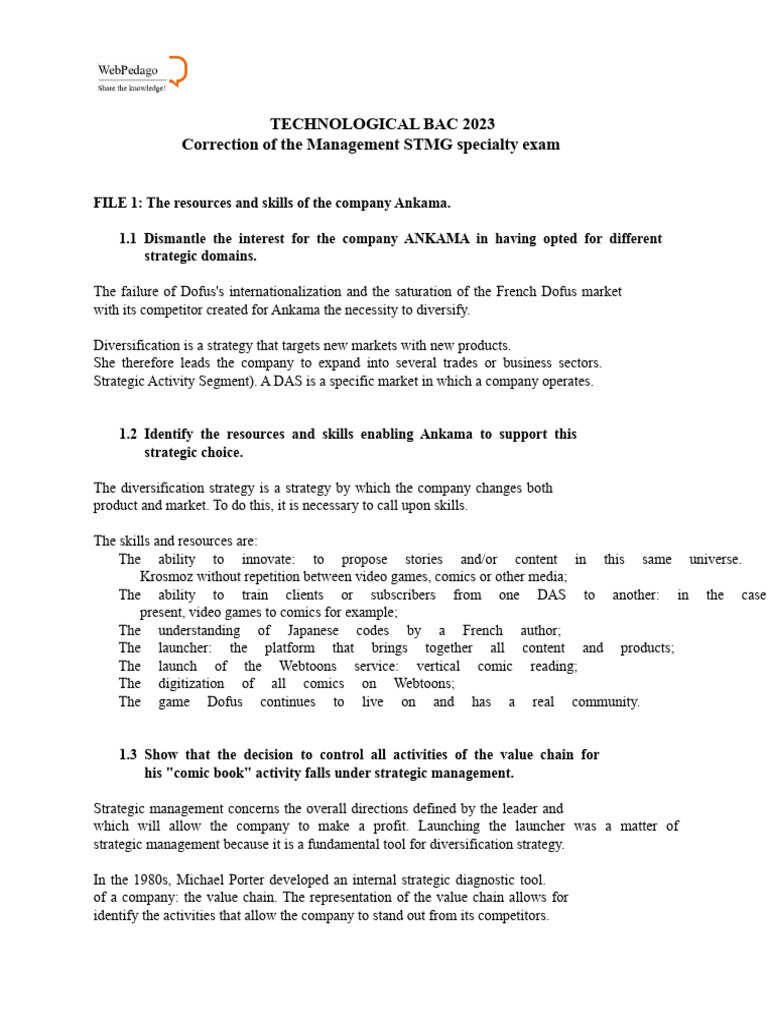 Correction Spe Management 20.03 | PDF | Strategic Management | Value Chain