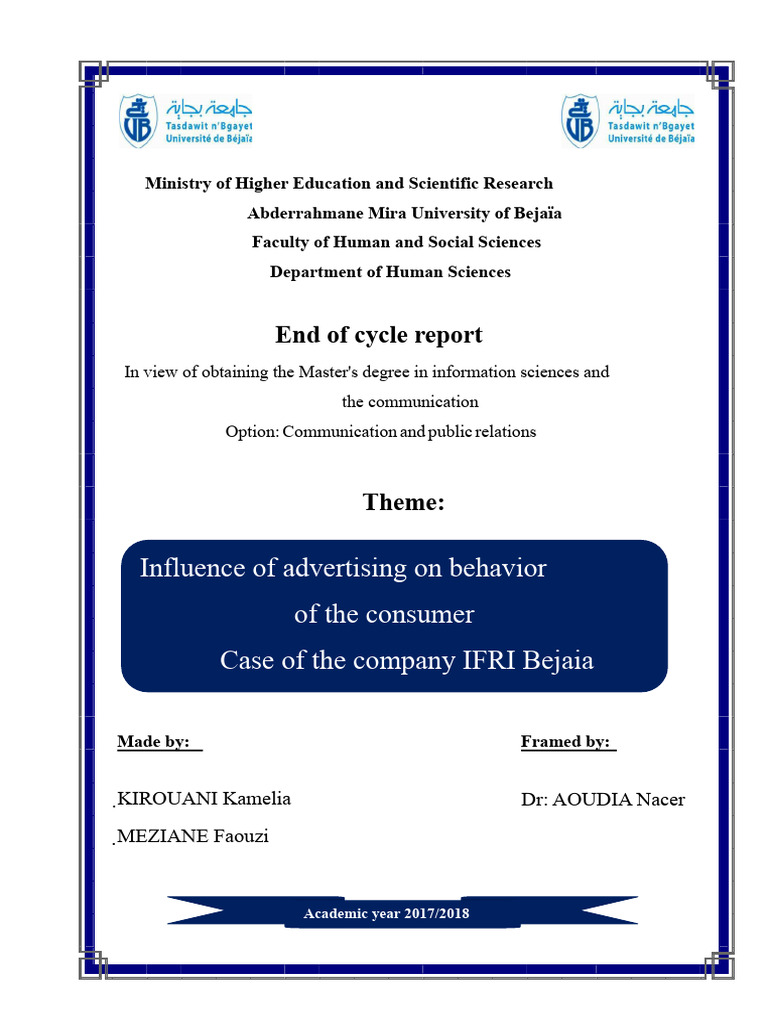 Influence of Advertising On Consumer Behavior | PDF | Methodology ...