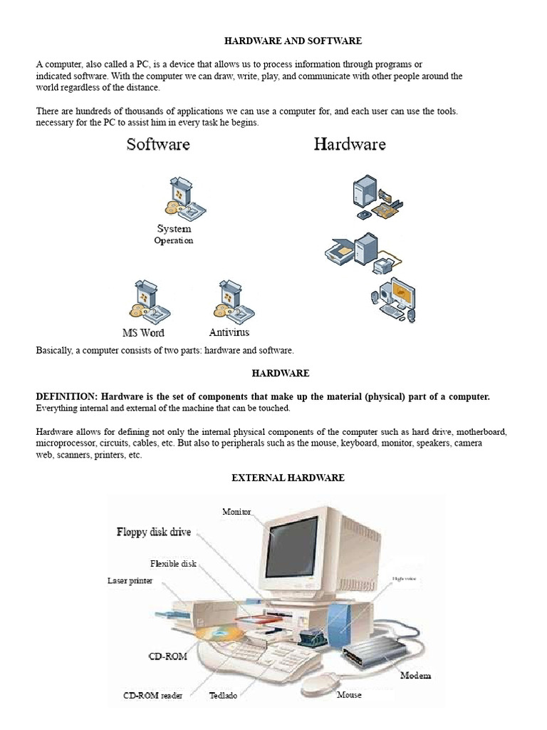 Understanding Computer Hardware & Software | PDF | Computer Hardware ...
