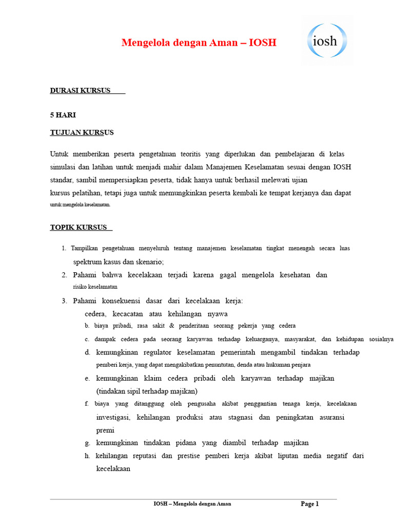 iosh | PDF