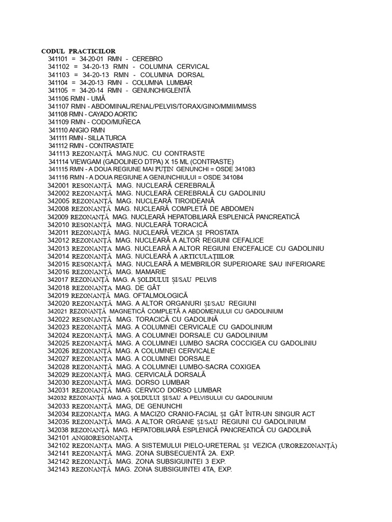 Coduri de Nomenclator | PDF