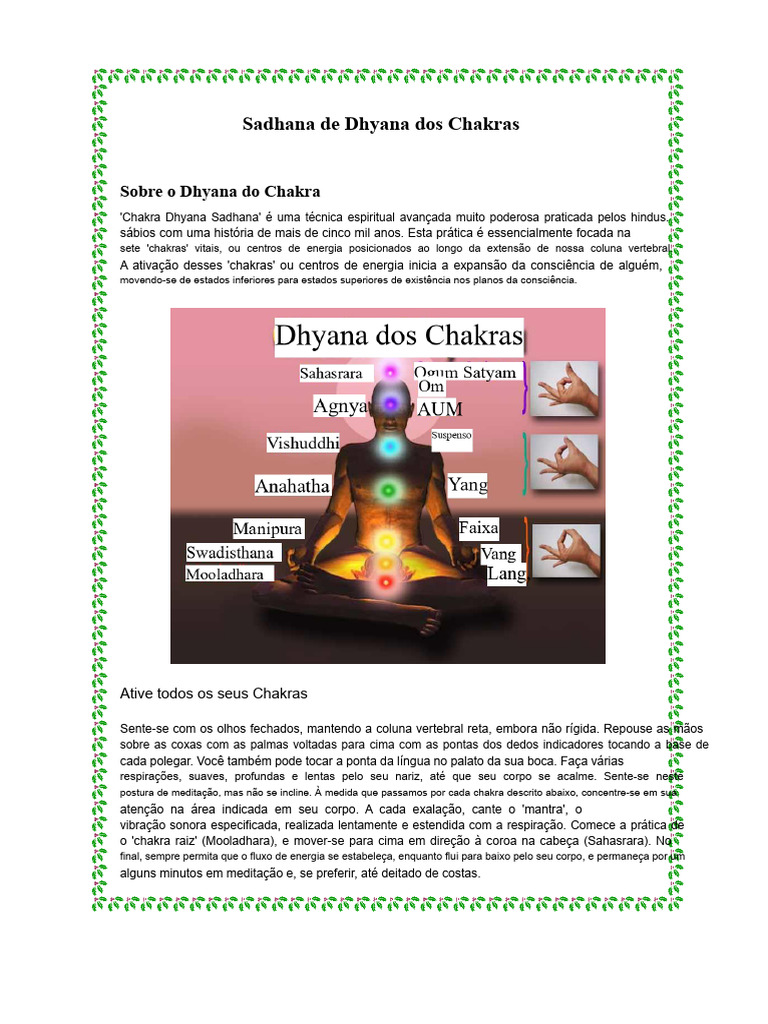 Ativação dos Chakras e Kundalini | PDF | Chacra | Kundalini