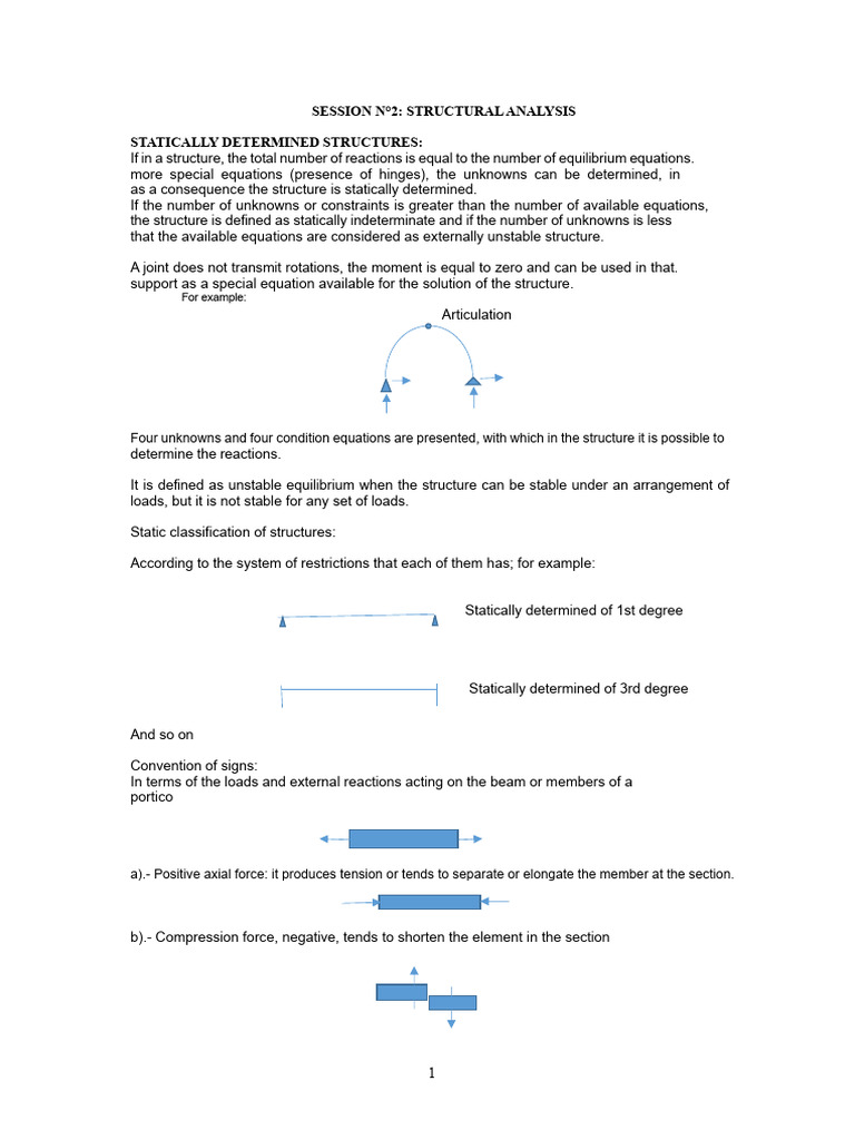Structural Analysis: Statically Determined Structures | PDF | Continuum ...