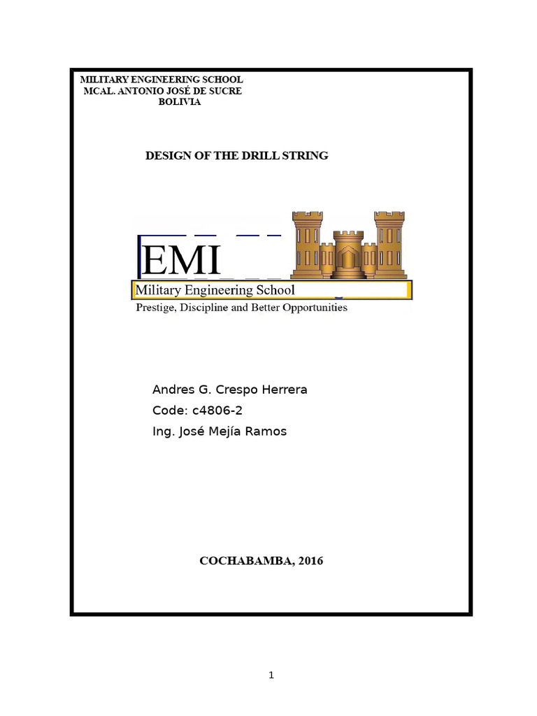 Drill String Design Principles and Methods | PDF | Mechanical ...