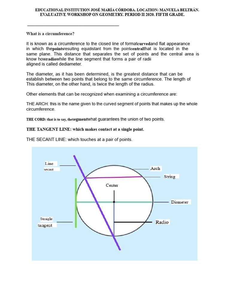 Geometry Workshop: Circle Calculations | PDF | Area | Circle