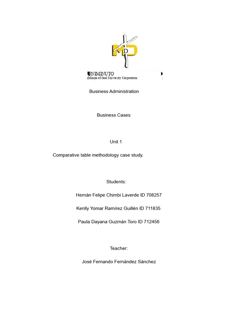 Case Study Methodology in Business Admin | PDF | Methodology ...