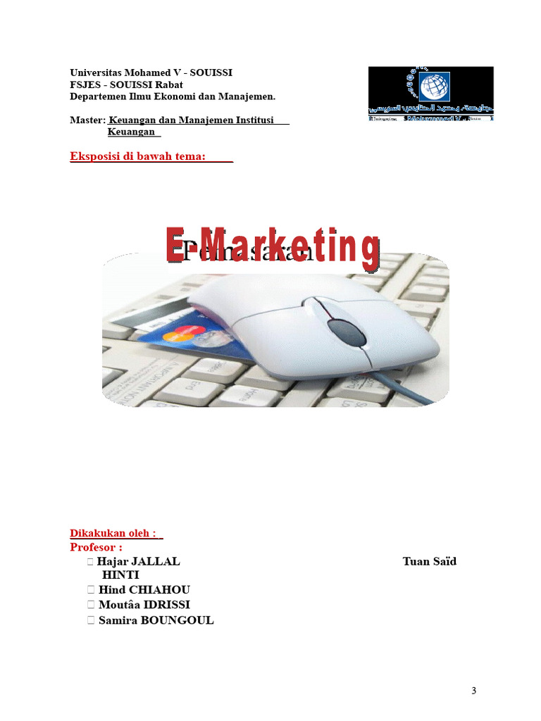 E-Pemasaran: Definisi dan Strategi Dasar | PDF