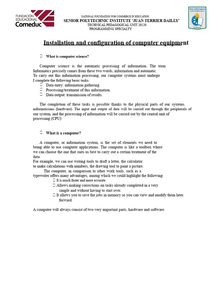 Computer Science Basics and Hardware Guide | PDF | Raspberry Pi ...