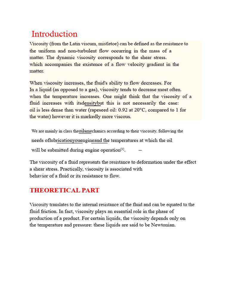 Understanding Fluid Viscosity Basics | PDF | Viscosity | Liquids