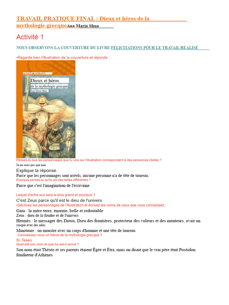 Mythologie grecque : dieux et héros | PDF | Zeus | Médusa