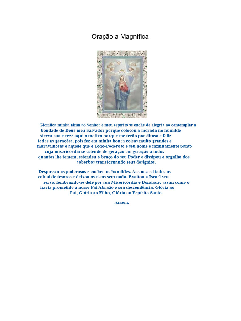 Oração a Magnífica | PDF