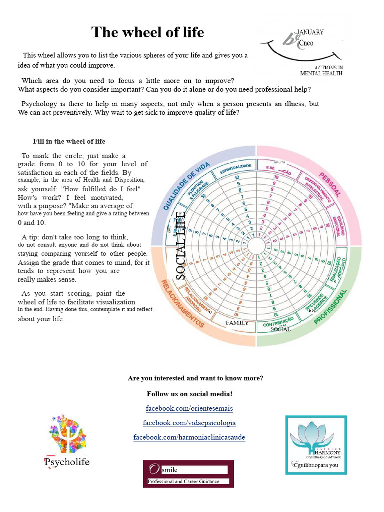 Assess Your Life Satisfaction Wheel | PDF