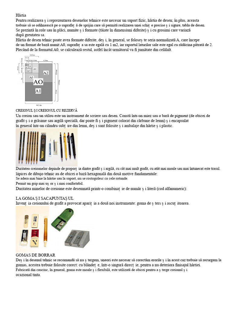 Instrumente de Desen Tehnic | PDF