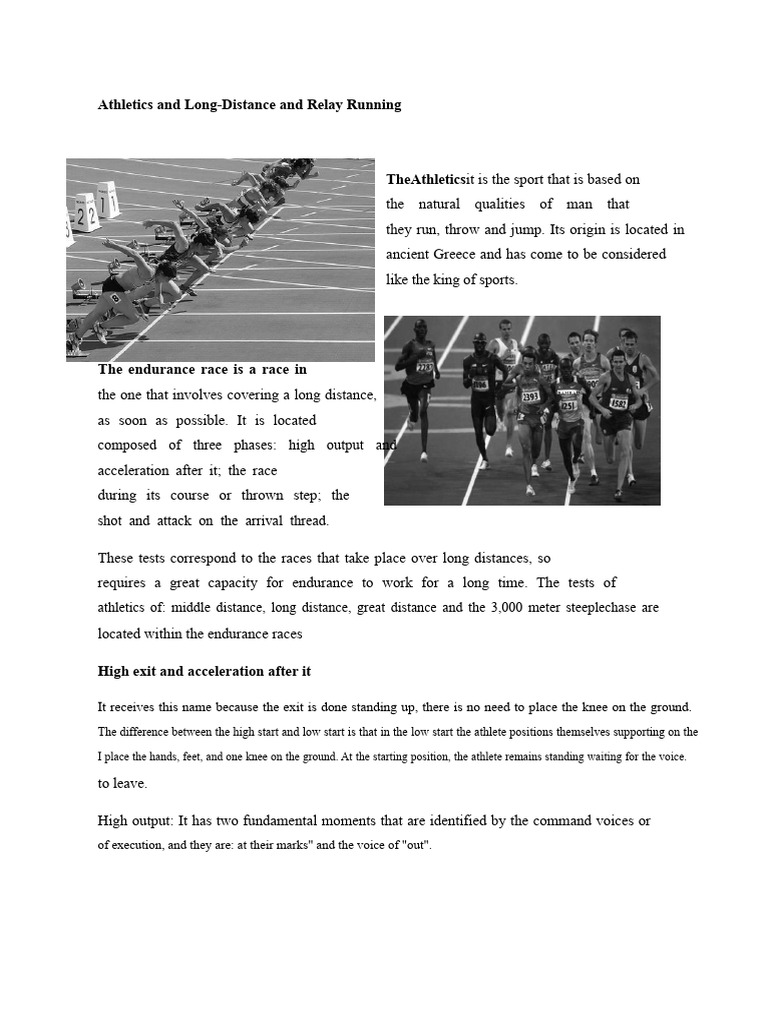Athletics and Endurance and Relay Race | PDF | Track And Field | Volleyball