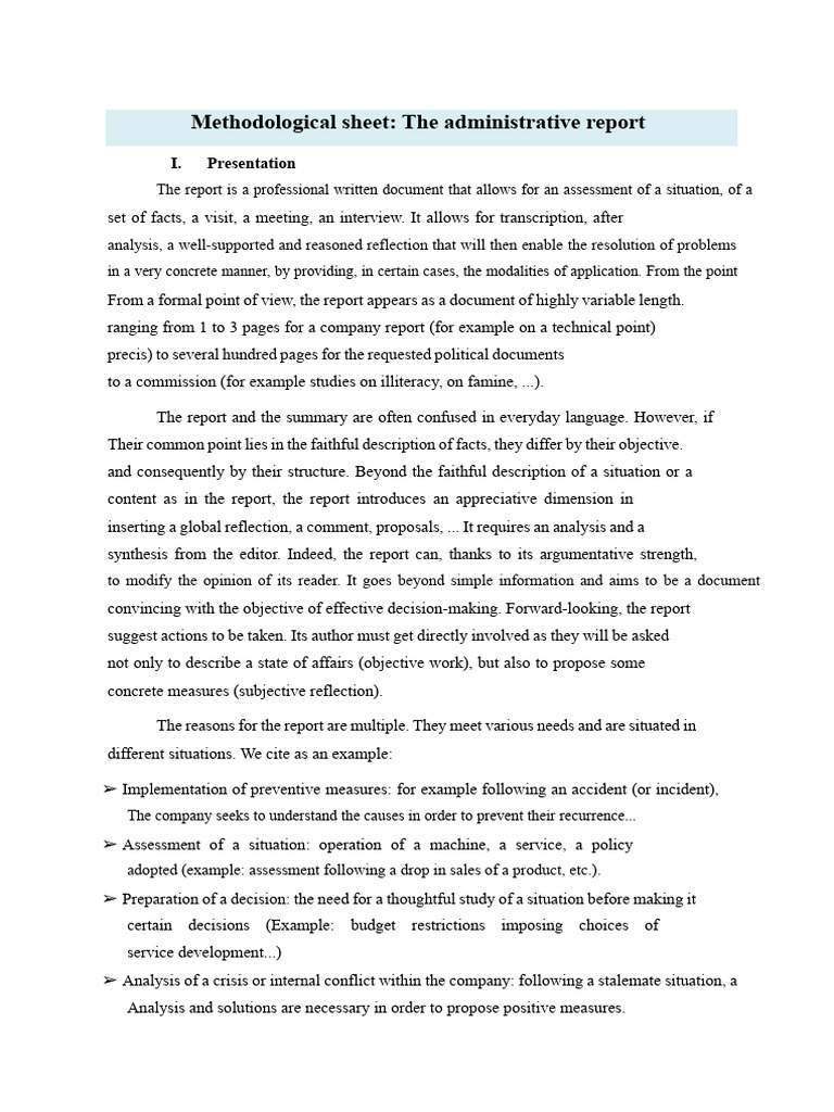 Guide to Writing Administrative Reports | PDF | World Intellectual ...
