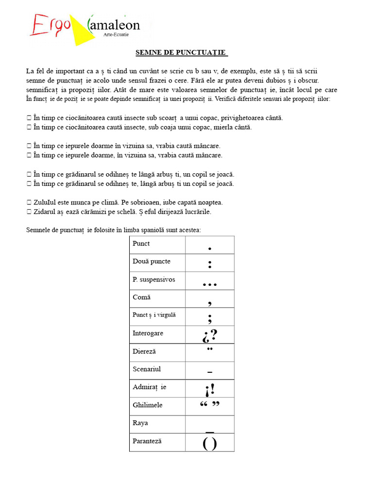 Semne de Punctație | PDF