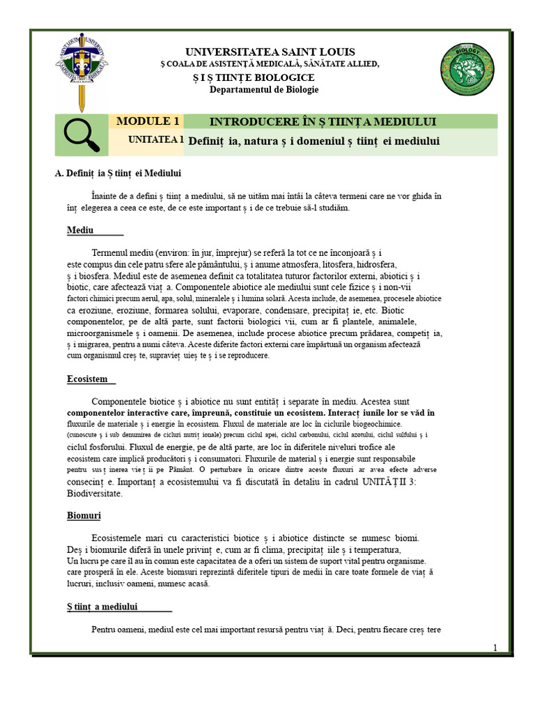 Genvi Notes Modul 1 Unitatea 1 - 2023 | PDF