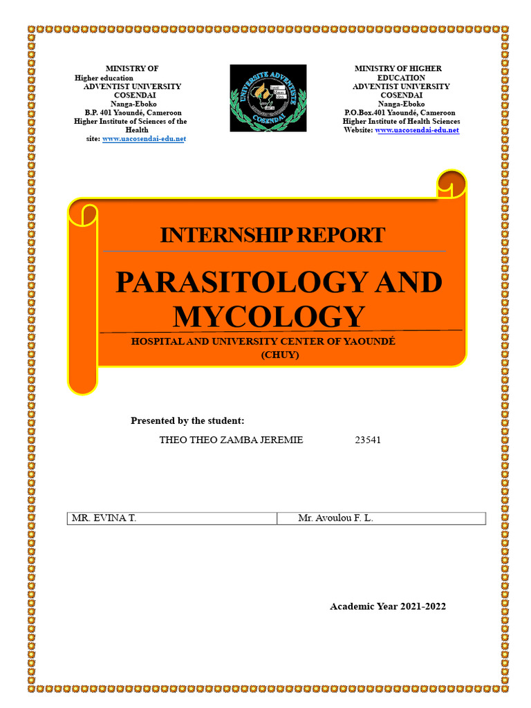 Internship Report: Parasitology & Mycology | PDF | Clinical Medicine ...