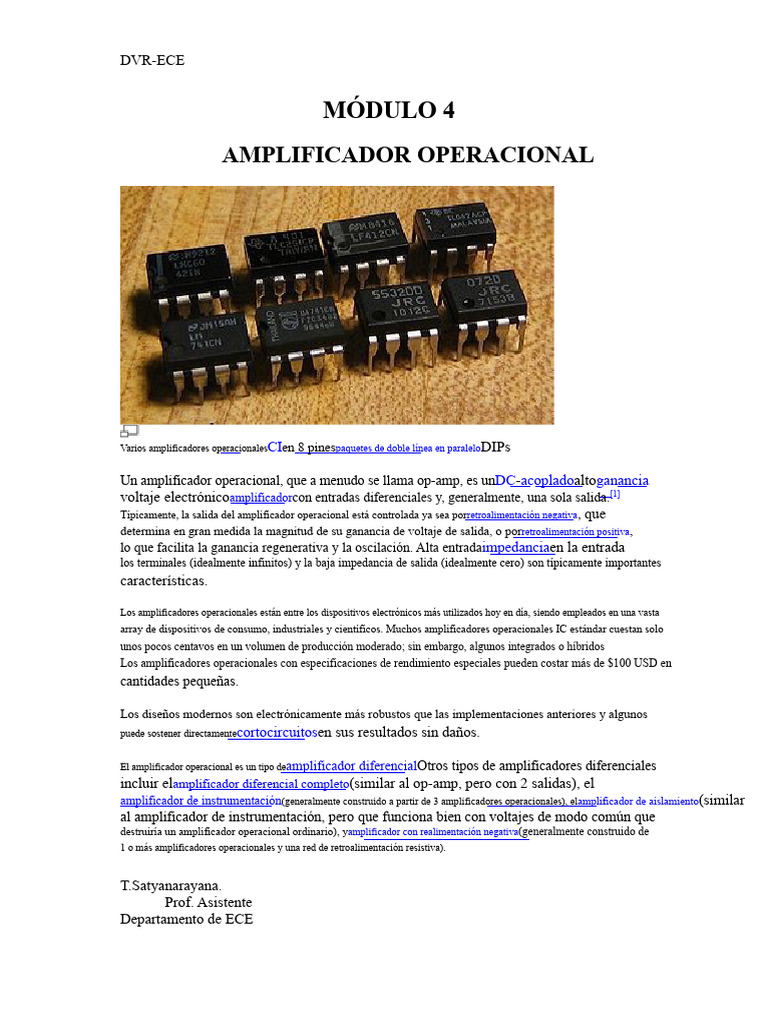 Notas de LICA | PDF | Amplificador operacional | Amplificador