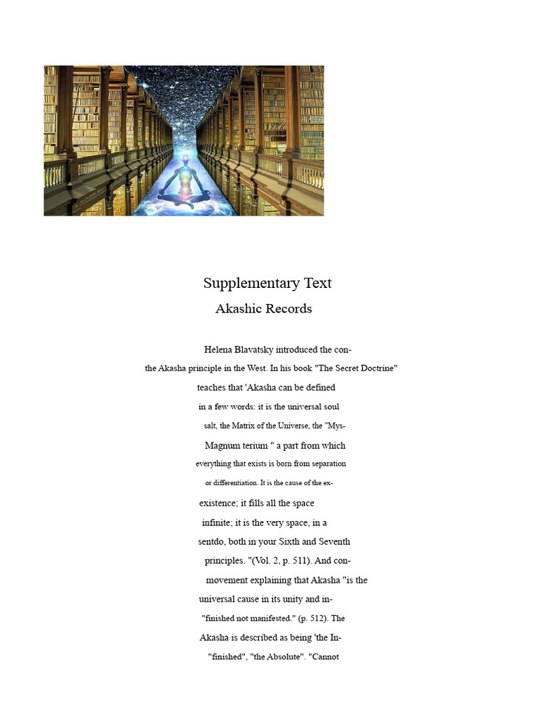 Complementary Text Akashic Records | PDF | Helena Blavatsky | Spirituality