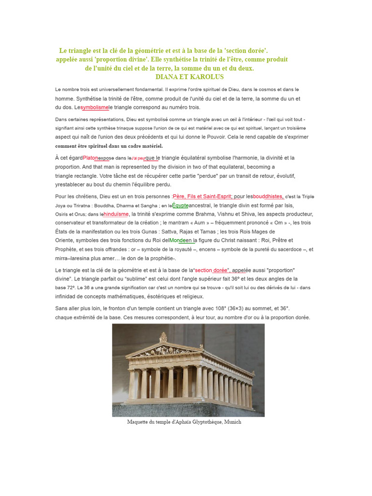 Signification spirituelle du triangle | PDF | Dieu | Spiritualité