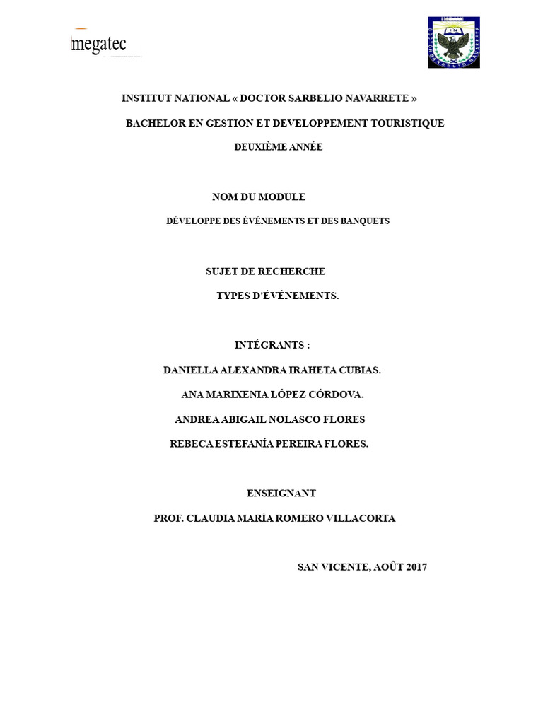 Types d'Événements Culturels | PDF