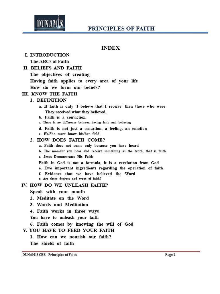 Understanding the Principles of Faith | PDF