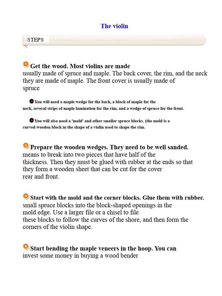 How to Make a Viola | PDF | Violin | Musical Instruments