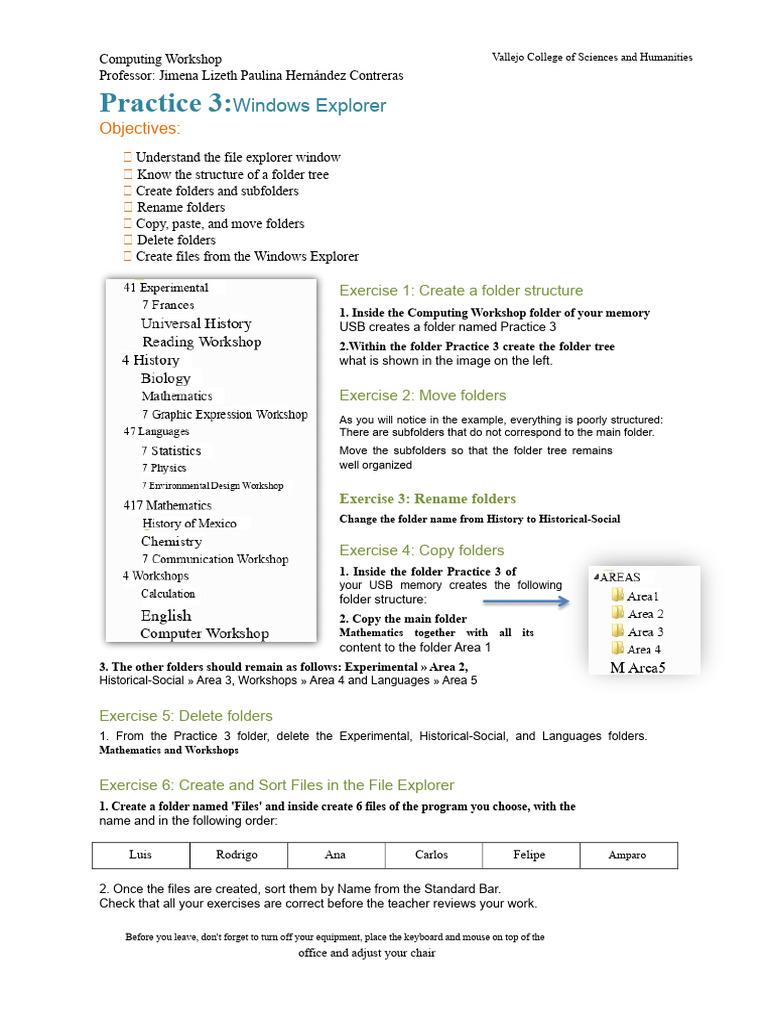 Practice 3 - Windows Explorer | PDF | Computer File | Directory (Computing)