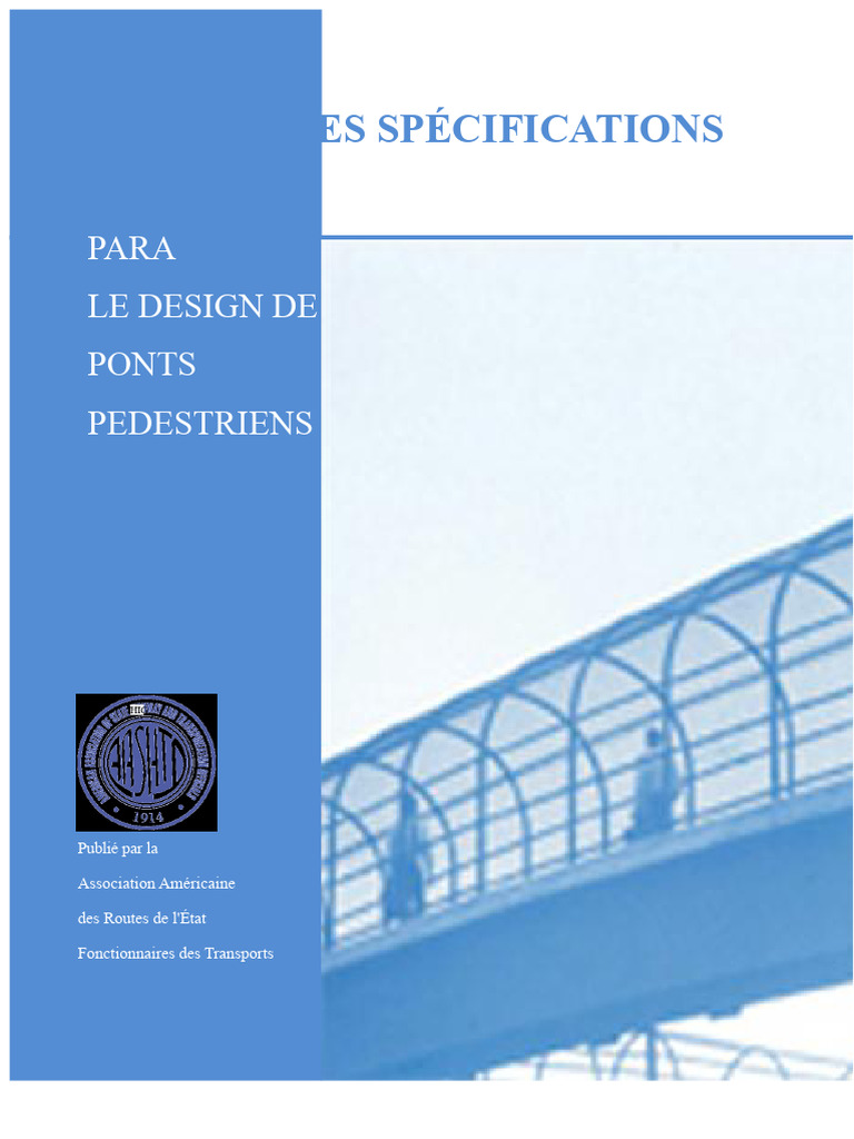 Guide de Conception de Ponts Piétonniers | PDF | Pont | Fatigue (matériau)