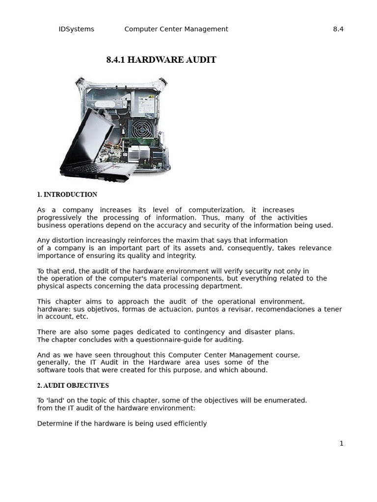 Hardware Audit for IT Security Management | PDF | Computer Hardware | Audit