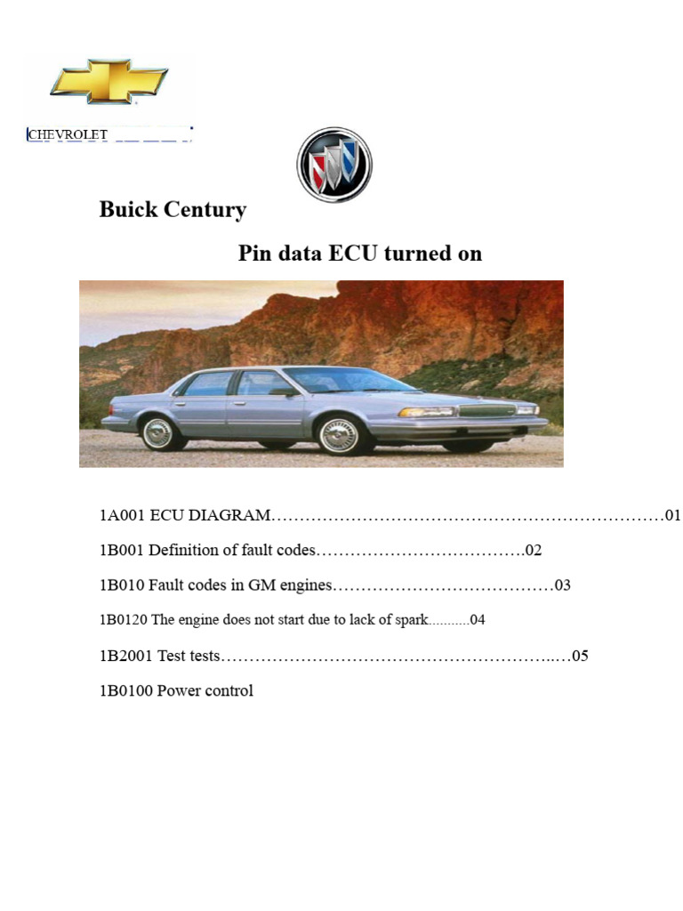Century Buick Pin Data ECU ON | PDF | Throttle | Voltage, image size:768x1024