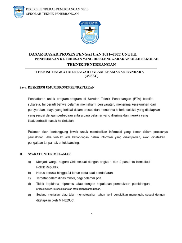 Proses Pendaftaran Avsec Bases | PDF