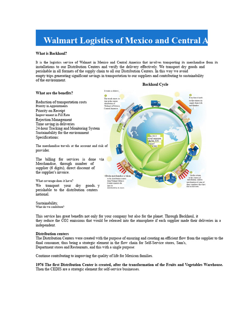 Walmart's Distribution Centers Overview | PDF | Receipt | Supply Chain