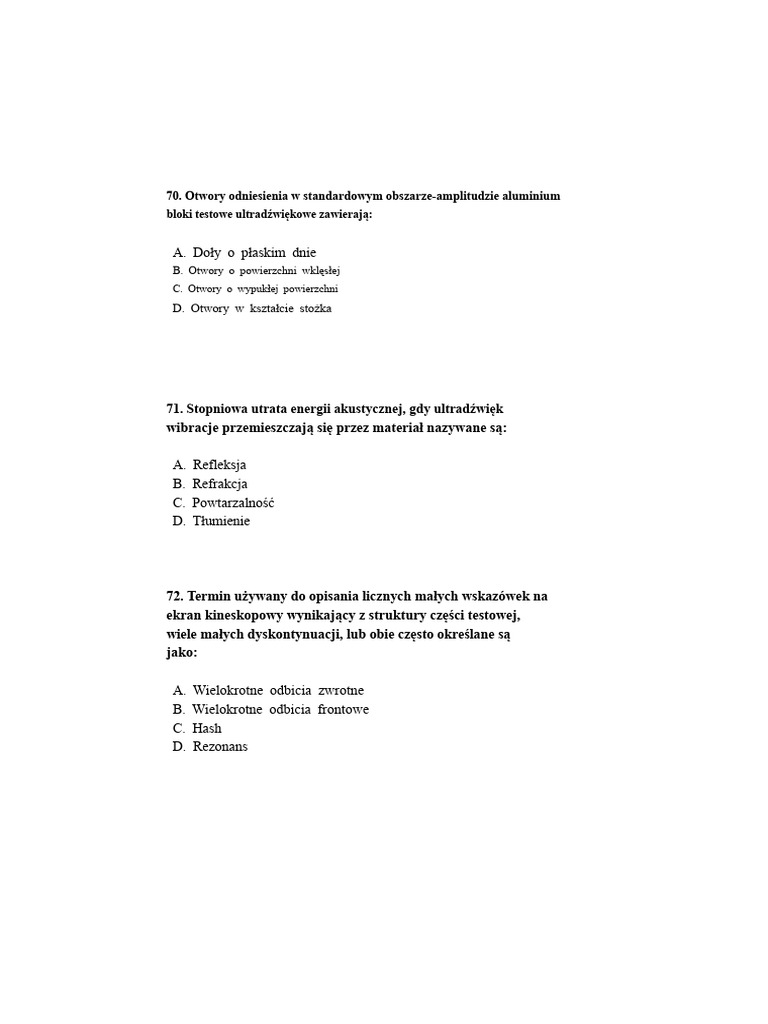 Test UT Poziom 1 | PDF