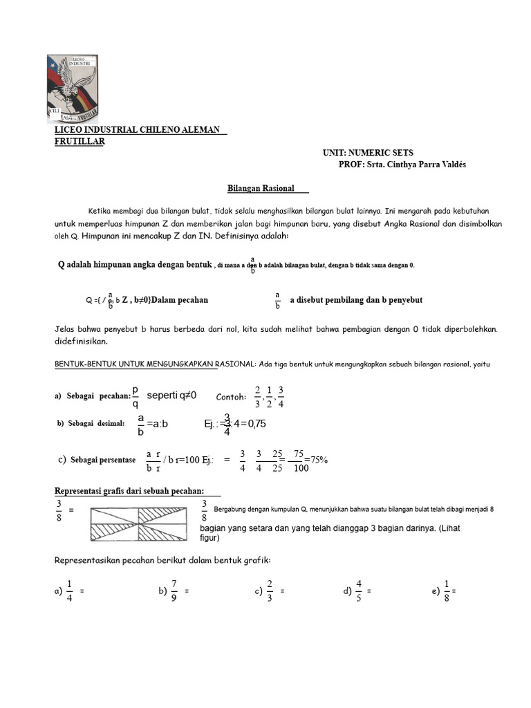 Bilangan Rasional dan Pecahan Matematika | PDF