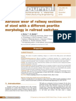 Abrasive Wear of Railway of Steel With Diff Pearlite